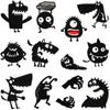 Kid Embroidery Cloth Sticker Cartoon Monster Clothes Decorative Patch Bag Embroidery Patch Sticker Monster Computer Embroidery Label