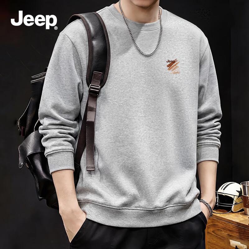 Jeep Erkek Temel Bisiklet Yaka Bol Kesim Sweatshirt