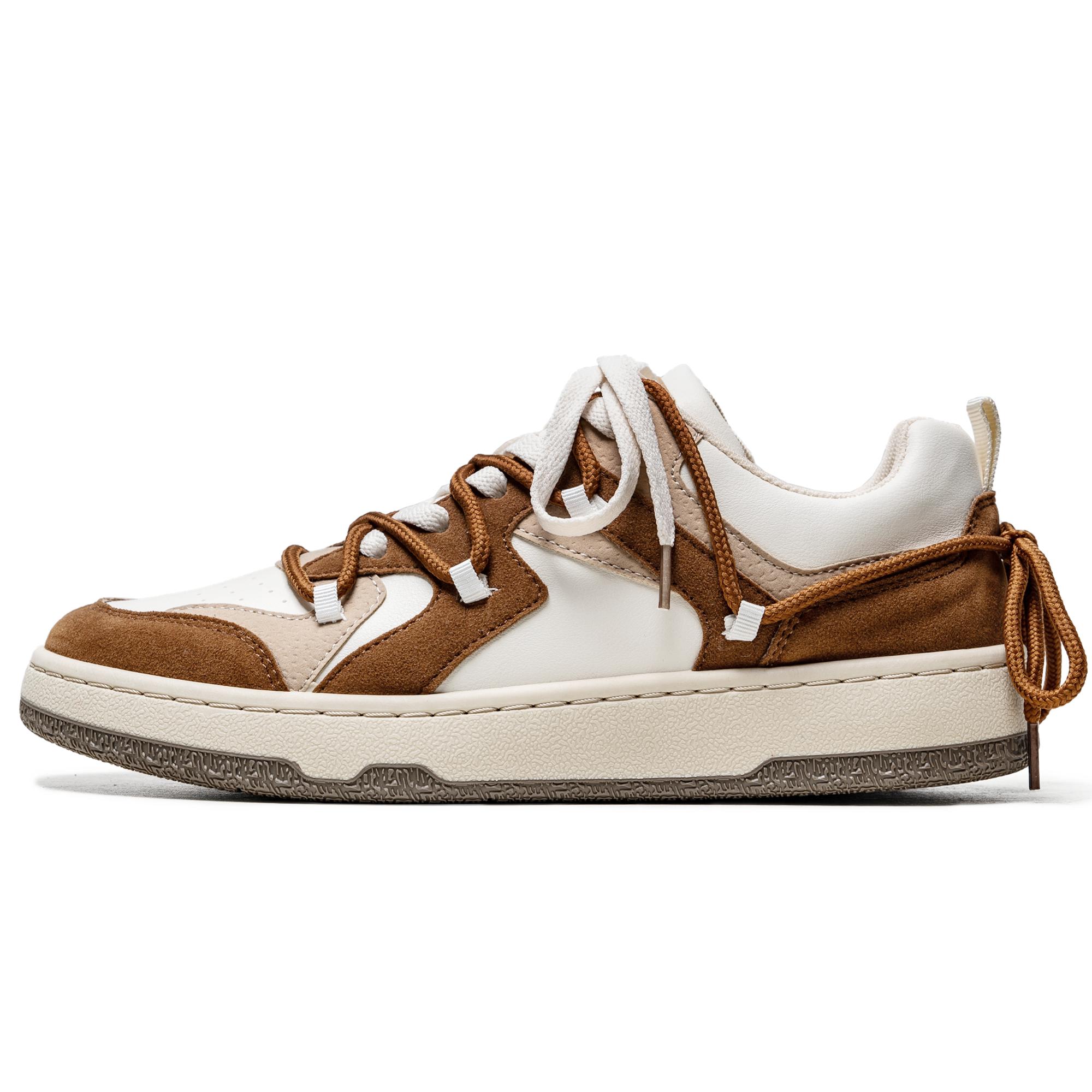 

Hong Kong Style Design Low-top Casual Sneakers Men s Retro Footwear Male Trendy Shoes 42 бежевый