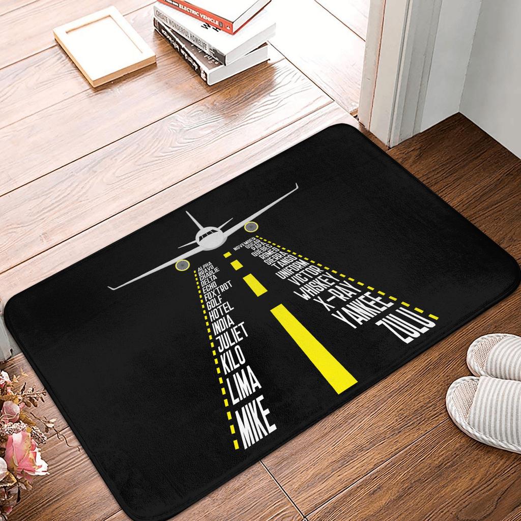 Aviation Departures Arrivals Doormat Anti-Slip Bath Kitchen Mat Bedroom Balcony Floor Door Entrance Carpet Rug