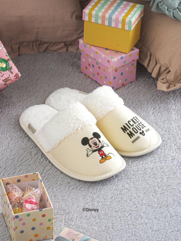 

Disney Mickey Friends Printed Fuzzy Slippers – 230–240mm