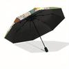 Disney Snow White, Seven Dwarfs Automatic Open/Close Umbrella - Cute Umbrella with Cute Design, Portable 3-Fold Compact Umbrella for Men & W