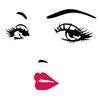 Black PVC Wall Sticker Beautiful Woman Face Vinyl Art Decal Home Bedroom Decor Removable
