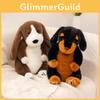 Realistic Dog Plush Toys Featuring Rottweiler And Basset Hound Styles Gift For