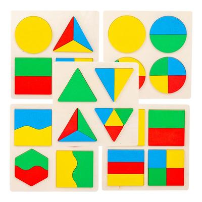 Kinder Geometrische Form Holzpuzzle Spielzeug Kinder Pädagogisches Montessori Frühes Lernspielzeug Erleuchtung und Kognition TMZ