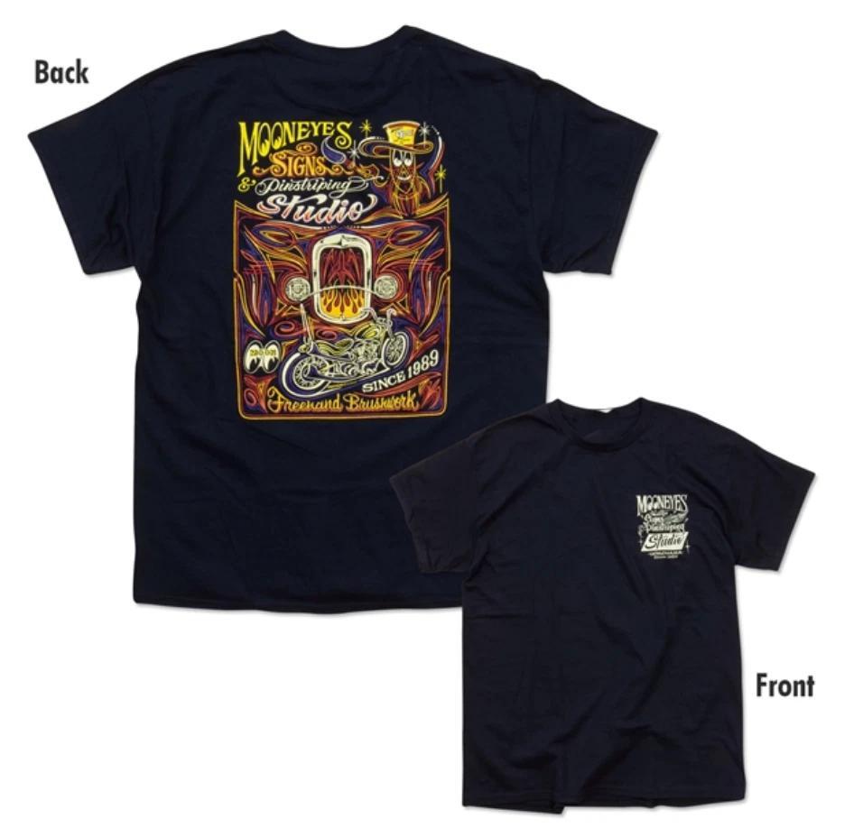 MOON Signs & Pinstriping Studio T-Shirt Hot Rod Graphic Tee Unisex S-5XL 2XL