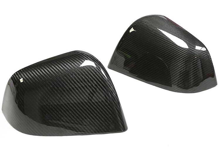 Tesla Model Y Carbon Fiber Rearview Mirror Cover - Dry Carbon Replacement Cap Accessories