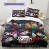 Name Custom Demon Slayer Pattern Bedding Set Quilt Cover Pillowcase Home Decor Gift (1 * duvet cover + 2 * pillowcase, without core)