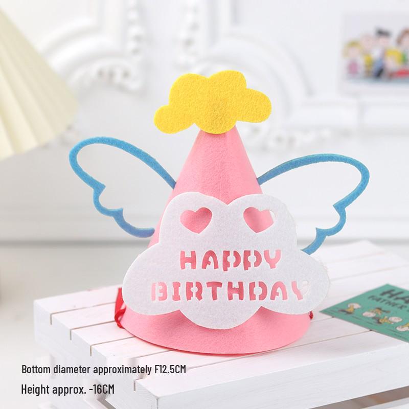 Korean Baby Bow Birthday Hat for 1-Year-Olds - Cake Decoration Accessory