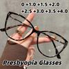 Vintage Cat-Eye Anti-Blue Light Reading Glasses for Women Premium Ultra-Lightweight Comfortable Presbyopia Eyewear 0 To +4.0