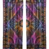 Bless International Beautiful Indian Bohemian Psychedelic Hippie Burning Sun Window Curtain Panels for Bedroom, Living, Balcony (Purple Tie Dye)