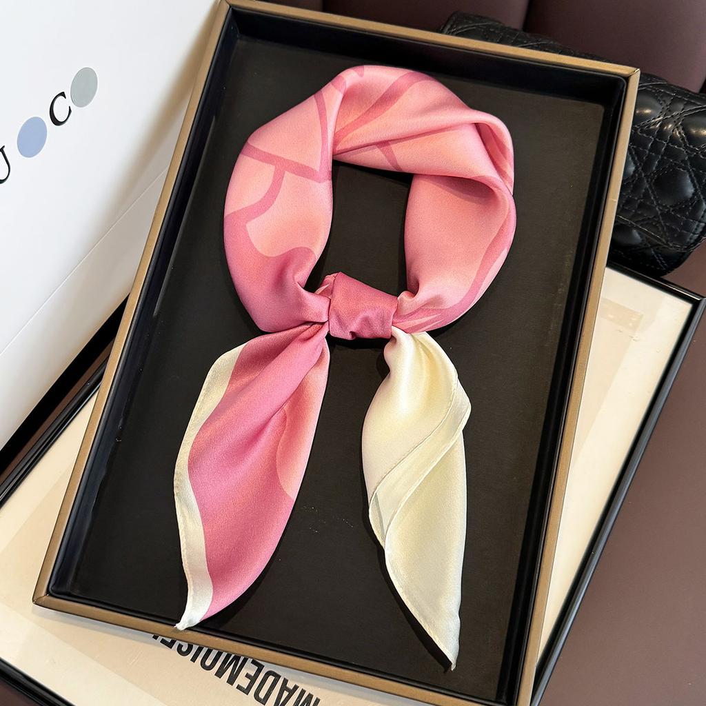 Fashion 100% Nature Real Silk Square Scarf Women Female Foualrd Neckerchief Summer Beach Scarves Shawl Bandana Hijab Pashmina