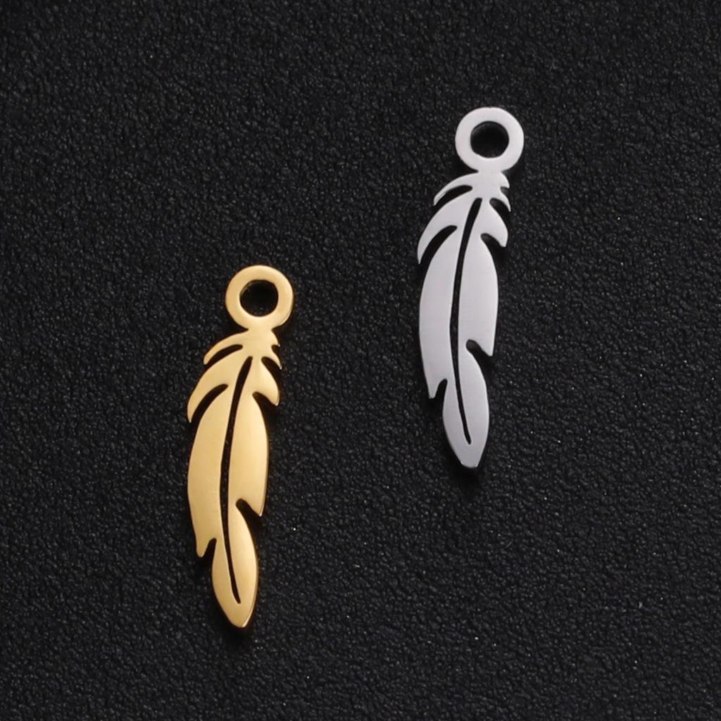 Teamer 5pcs/lot Stainless Steel Charms for Jewelry Making Bear Leaves Stars Pendant Mini Charm Bracelet DIY Accessories Hot Sale