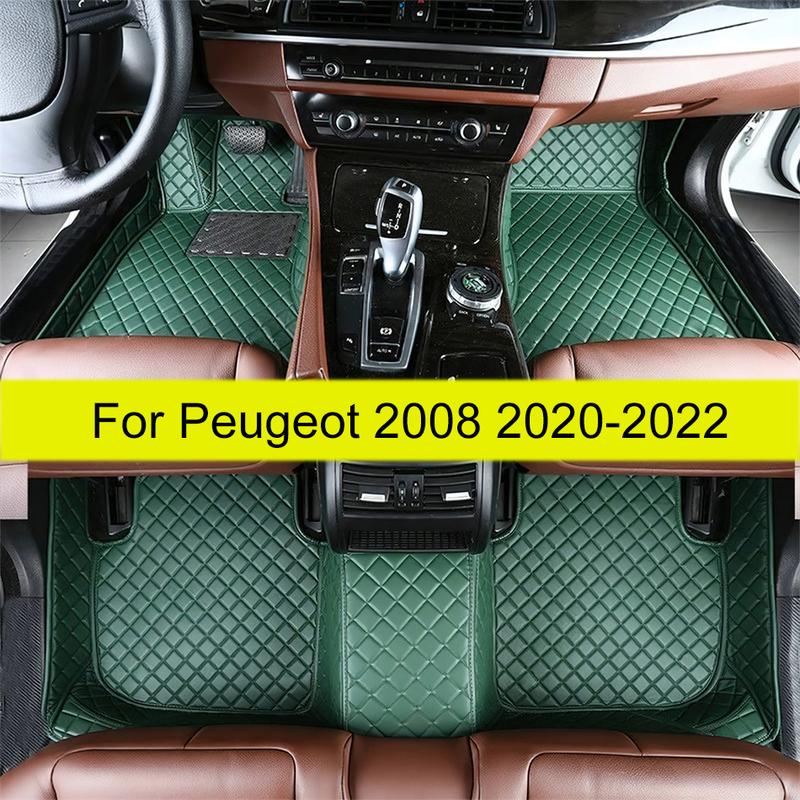 Car Floor Mats For Dongfeng Peugeot 2008     Auto Foot Pads Automobile Carpet Cover Interior Accessories