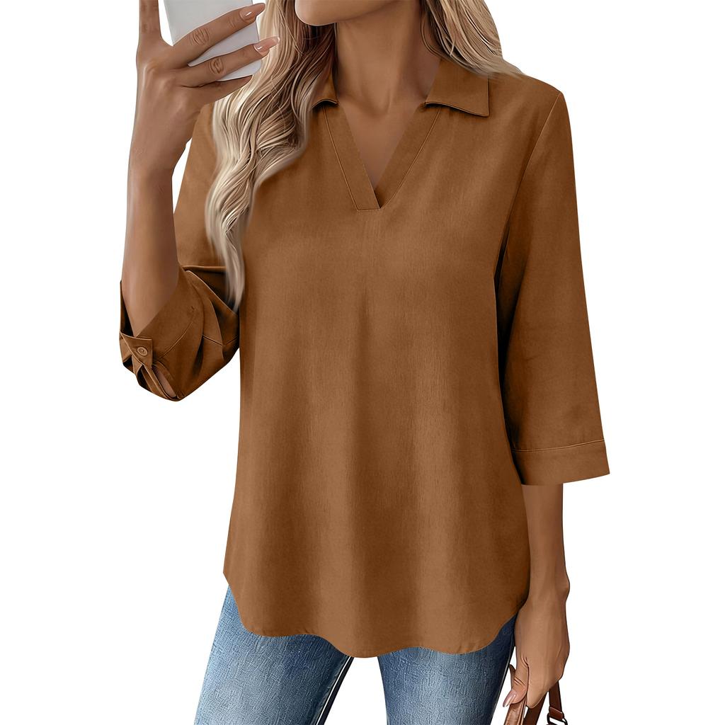 Damesshirts met 3/4 mouwen, grafische T-shirts, casual basic tops, truien