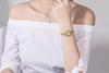 Women's Watch Small Simple Waterproof Gold Thin Mesh Belt Fashion Quartz Watch Gold Female Watch
