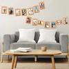 20 Photo Albums, 20 Clips and 2 Rolls of Jute Cord Paper Frame Set, Hanging Photo Display Banner, Suitable for Home, Wedding and Party Decorations
