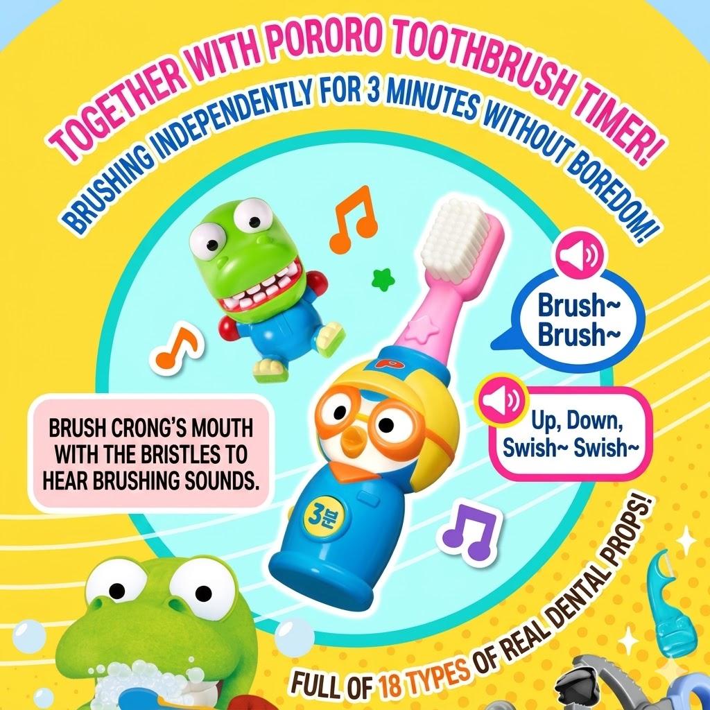 [pororomall] Pororo's 3-Minute Dentist Role-Play Set