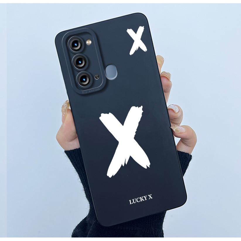 For Itel Vision 3 / Itel S17 / Itel P38 S661L S661W Case Lucky Initial Letter Liquid Silicone Protective Back Cover Phone Case