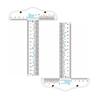 6-Inch Transparent Acrylic T-Square Ruler with Double Measurement Scale