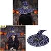 Halloween Witch Hat Costume With Bat And Pumpkin Print For Stage Performance And Party Decor