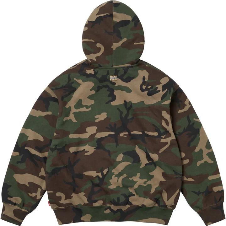 Supreme B.B. Simon Zip Up Hooded Sweatshirt Woodland Camo