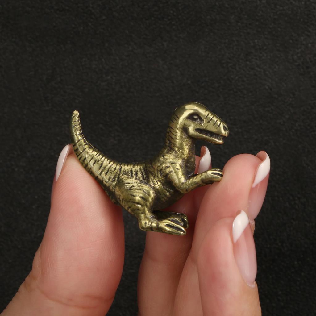 Jurassic Dinosaur Ornament Cretaceous Aquascape Mini Sculpture Accessories Copper Home Desktop Decoration Crafts Collection