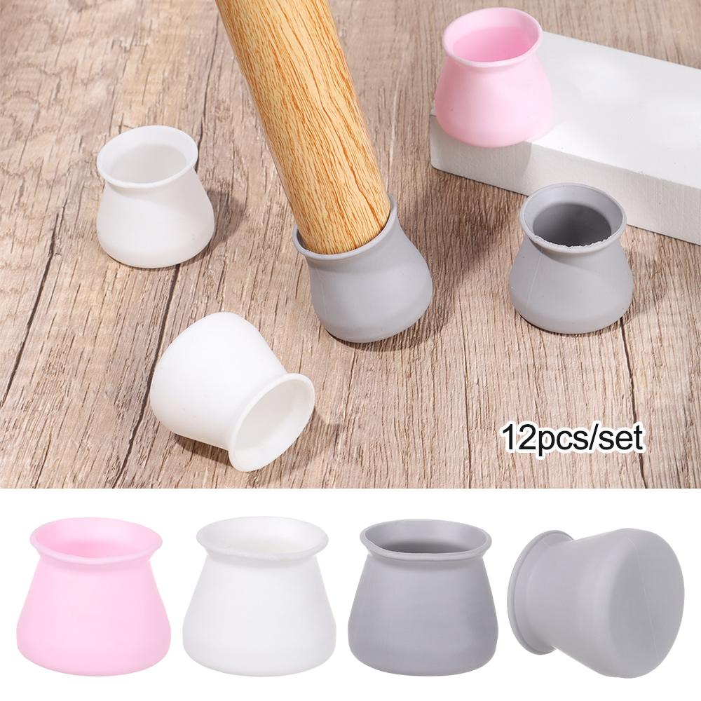 

Бесшумные однотонные износостойкие толстые силиконовые колпачки для ножек стула, подушечки для стола, противоскользящая накладка, защита для пола