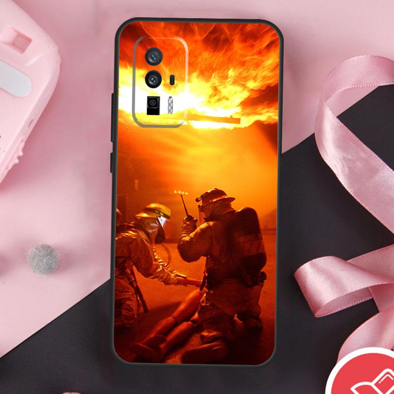 Firefighter Fire Fireman Case For Xiaomi 14 Ultra Mi 15 13 11T 12T 13T 14T Pro POCO X7 Pro X3 X5 X6 F5 F6 F7 Cover