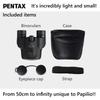 PENTAX Papilio III WR Schwarz, das bei einer minimalen Brennweite für Outdoor-Naturbeobachtungen und Sport fokussiert. Garantie Pentax 62010 6,5x21 Fernglas,