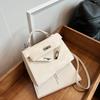 Retro Casual Portable Small Bag Women's New Simple and Fashionable Small Square Bag Messenger Bag Kelly Bag Tide