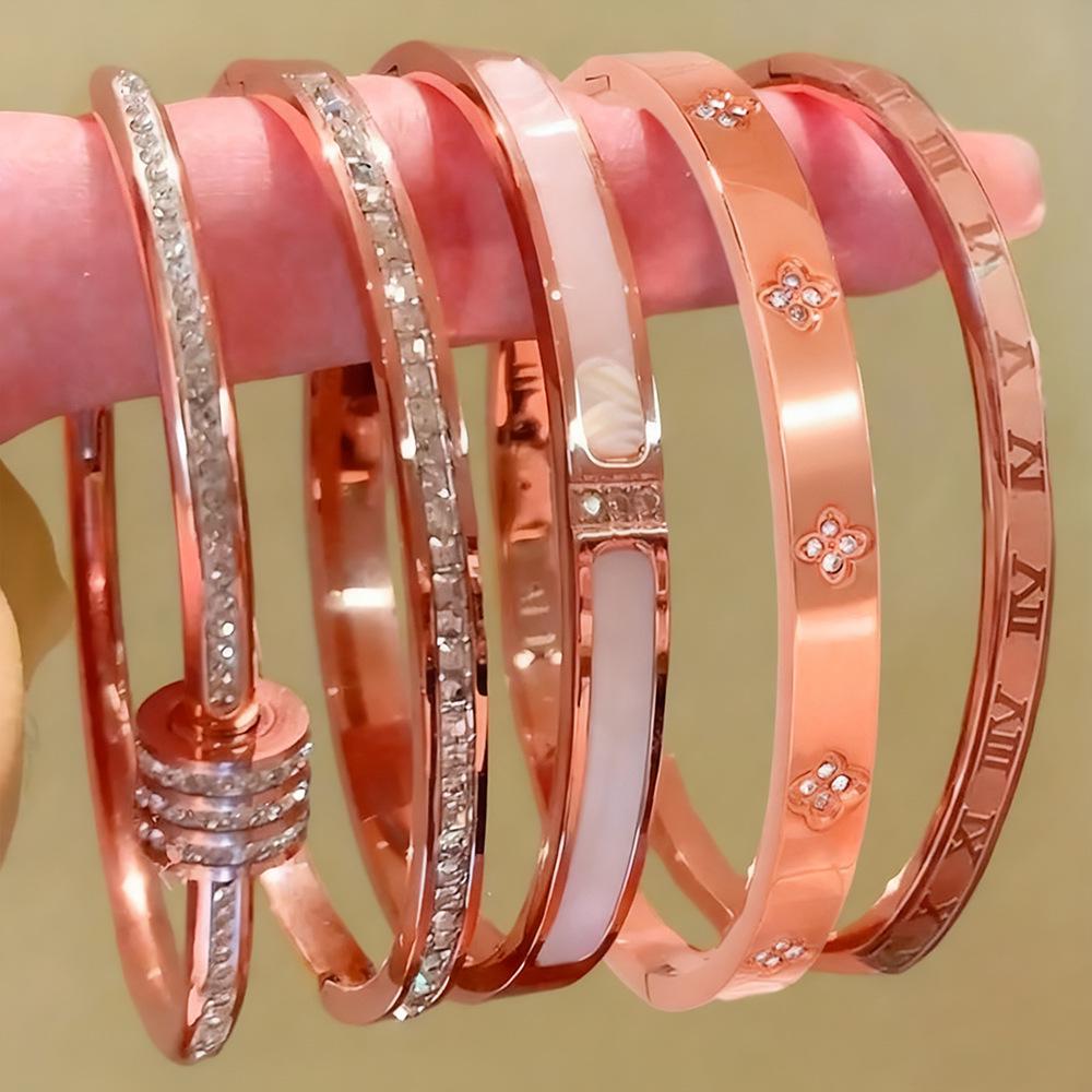Europäisches & Amerikanisches Luxus Zirkon Stern Armband: Vielseitige, Elegante, Lichtechte Mode für Damen