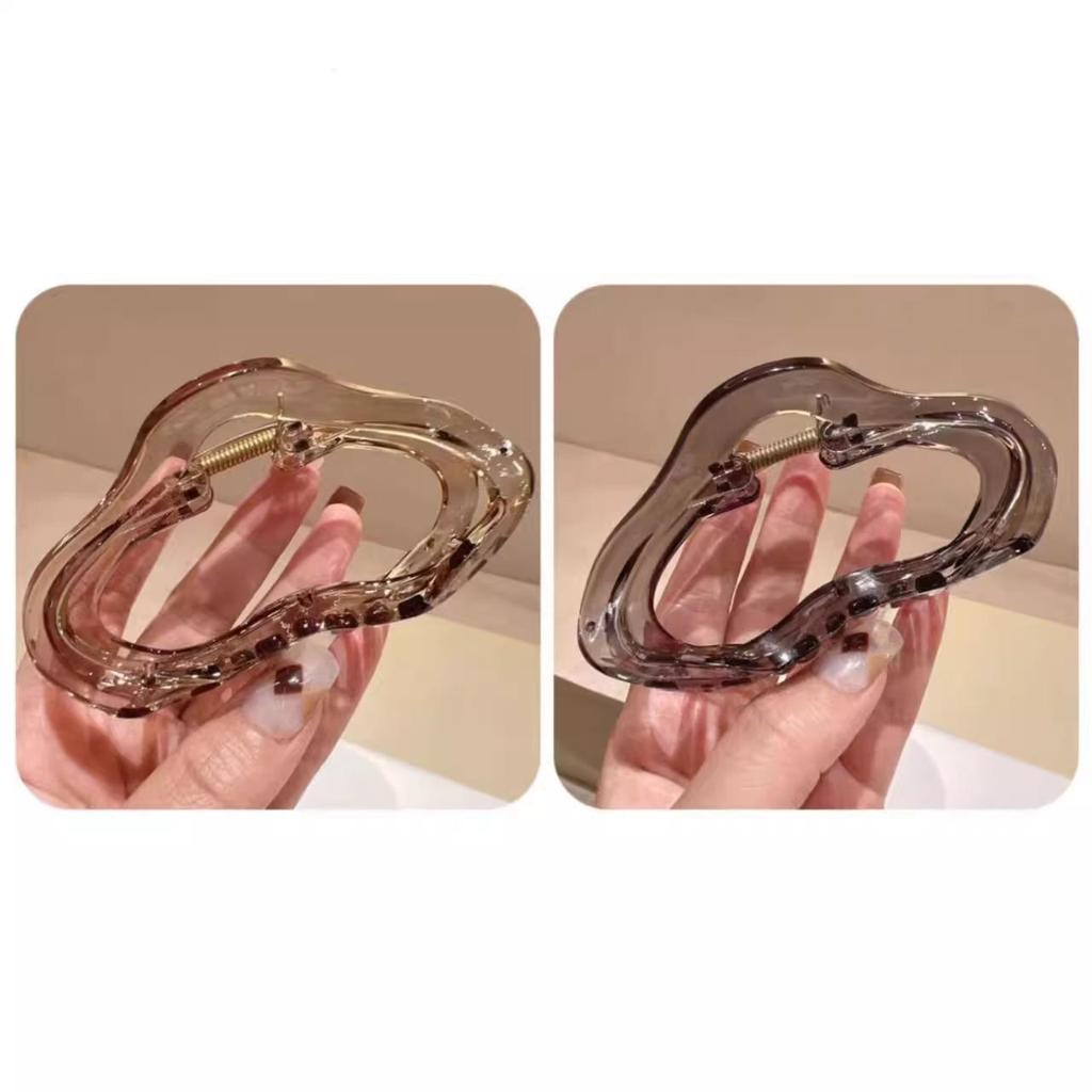 2025 High-End Acrylic Cloud Large Hair Claw for Women - Back of Head Shark Clip Accessory