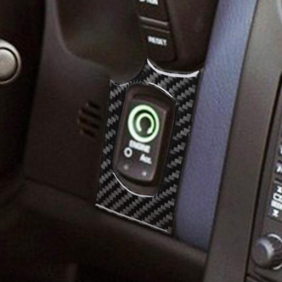 For Corvette C6 2005-13 Carbon Fiber Engine Start Button Interior Trim Sticker