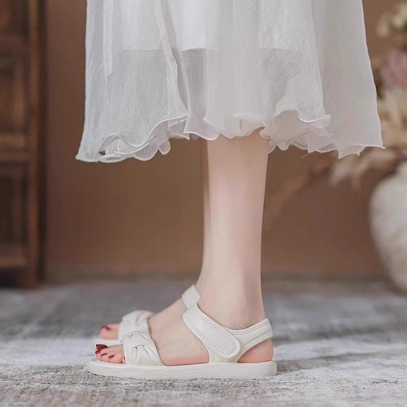 Platform sandals fairy wind 2025 summer new wear flat Roman shoes casual soft-soled sports beach shoes