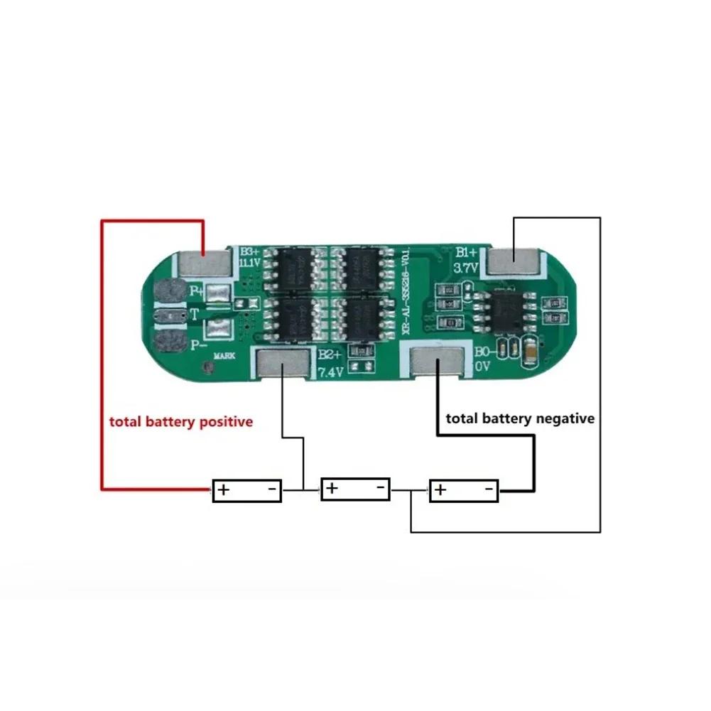 

1pcs Charger Protection Board Common Port 3S 8A 11.1V 12.6V Lithium Battery Cell PCB Charging Power Tools Accessories China Mainland