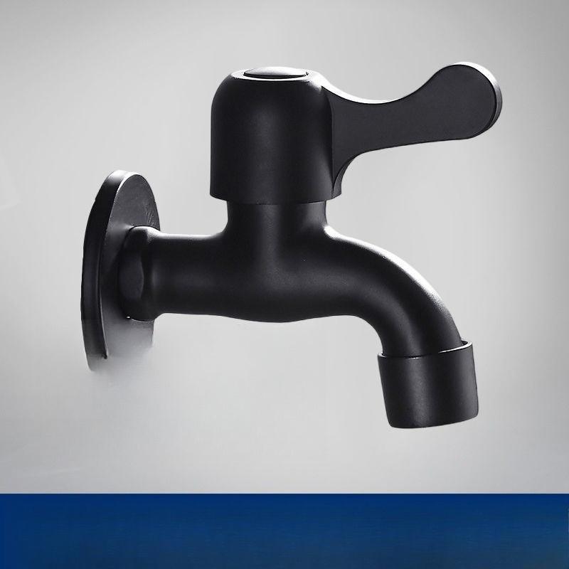 Black Stainless Steel Wall Mounted Bathroom Corner Washing Machine Faucets Outdoor Garden Bibcock Bath Toilet Mop Pool Tap