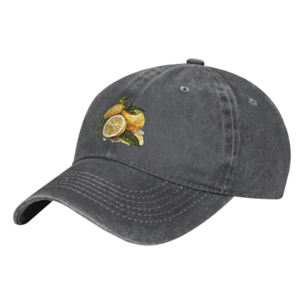 Sour Lemon Summer Classic Fashion Men Trucker Hat Cotton Breathable Women Cowboy Cap Outdoor Leisure Basketball Caps