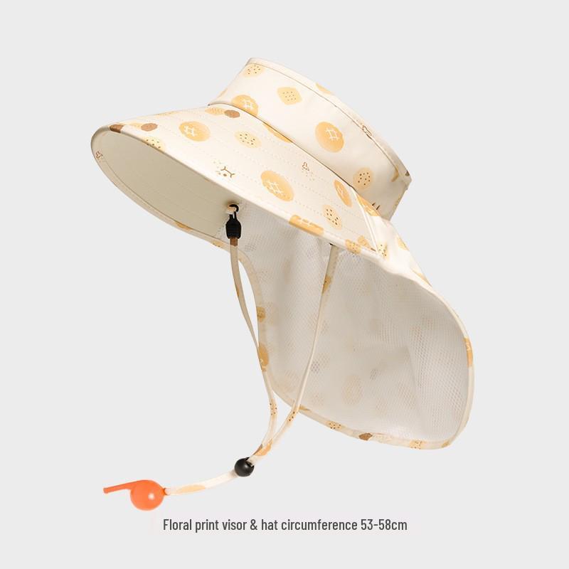 Children's Sun Visor Hat with Neck Protection - UV Protection, Summer Outdoor Hat for Boys and Girls