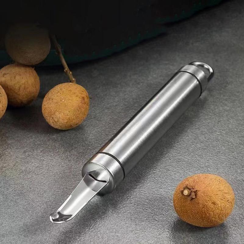 1Pc Kern Entferner Longan Birne Litschi Kern Entferner Obst Corer Für Home Restaurant Home Küche Gadgets (Rostfreier Stahl)