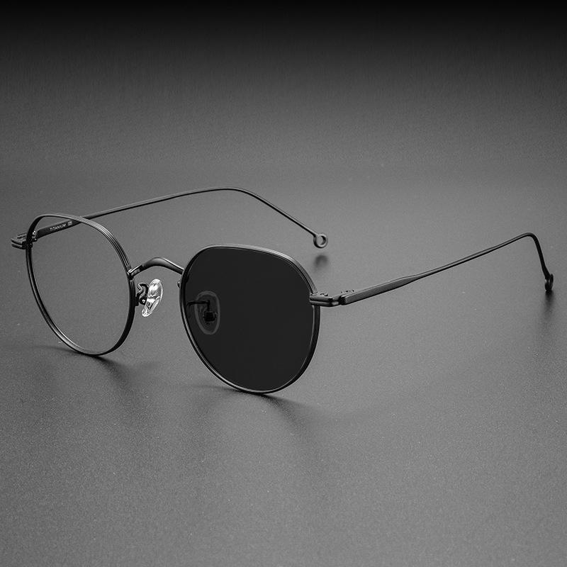 3125 Retro Ultra Light Pure Titanium Round Frame Reading Glasses For Man Woman Anti Blue Light And Radiation Presbyopic Glasses