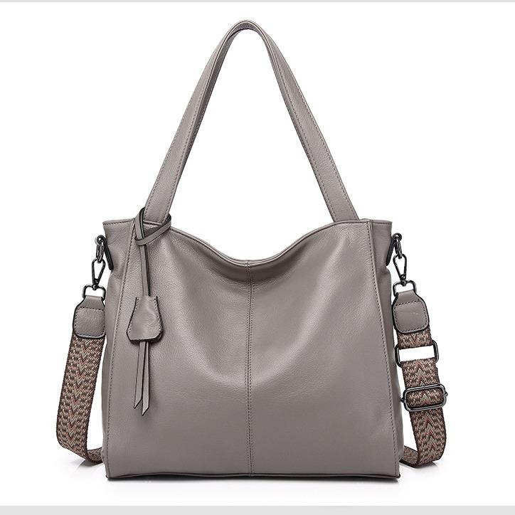 

Премиальная женская сумка кроссбоди - Мягкая кожа, на одно плечо, верхний слой коровьей кожи, простой однотонный цвет, модная и подходящая для поездок серый