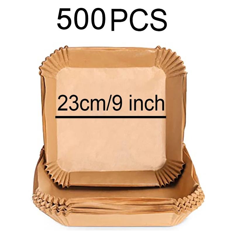 50-300Pcs 23CM Air Fryer Disposable Baking Paper Oven Paper Square 5’5 L Air Frying Paper Air Fryer Paper 23x23 Air Fryer Paper