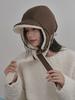 Olinkeompeulliteu Leather Poodle Padded Balaclava (Brown)