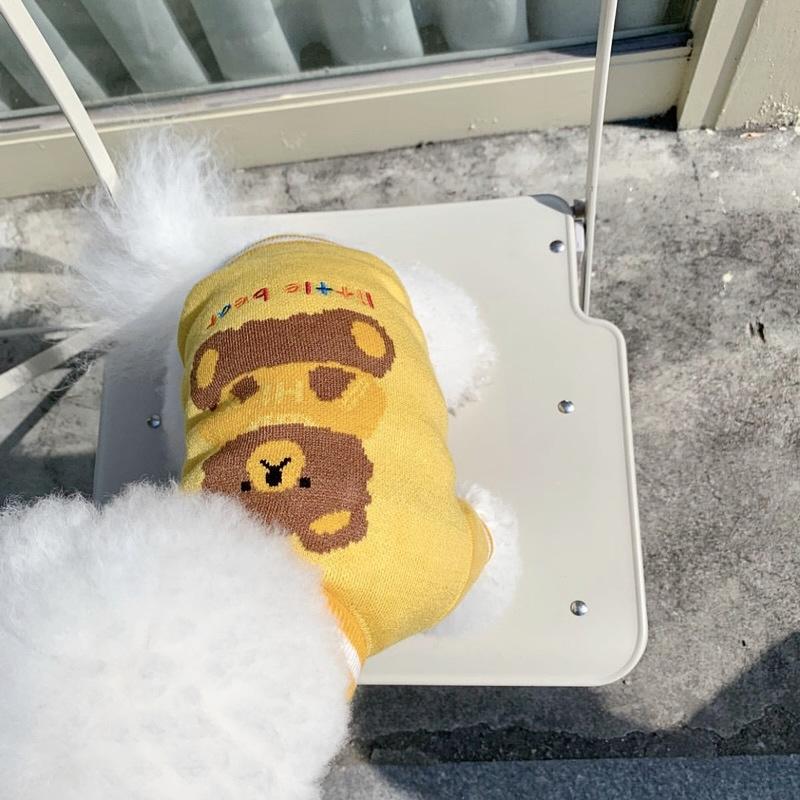 Pet Knitted Sweater Teddy Autumn And Winter Clothing Bichon Pomeranian Kitten Cat Yorkshire Warm Dog Clothes