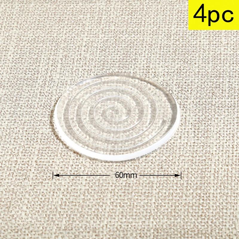 Anti Slip 4Pc Transparent Silicone Furniture Foot Mat Table Sofa Foot PU Adhesive Patch Anti-collision Bed Leg Mute Non-slip Mat