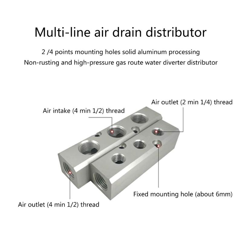 Pneumatics Manifolds Air Distributions Block for Factory Equipment Gas Routing System for Laboratory Technicians