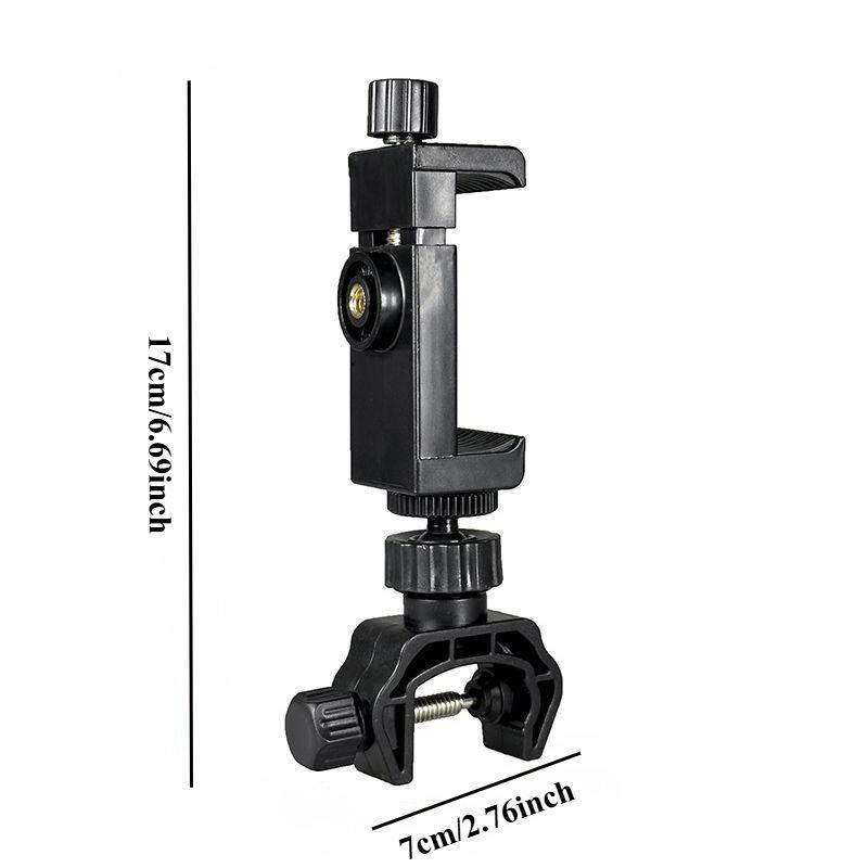 Tripod Fixing Clip for Mobile Live Streaming - Stable Double Knob Extension Adapter Stand