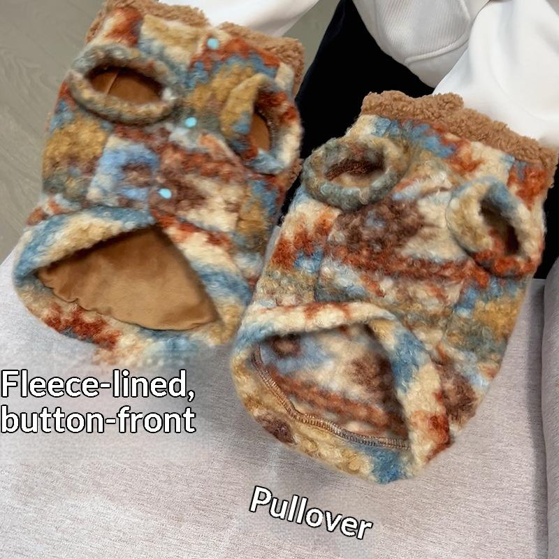 Autumn Winter New Polyester Velvet Fairland Style Pet Dog Cat Clothing Supplies Teddy Bear Bitter Bear Coat Brown Bear