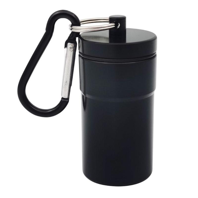 Aluminum Alloy Ashtray with Sealed Cover Hanging Hook OdorProof Holder for Travel Home Use Portable Small Item Container